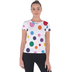 Polka Dot Short Sleeve Sports Top  by 8989