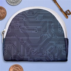 Circuit Board Circuits Mother Board Computer Chip Horseshoe Style Canvas Pouch by Ravend