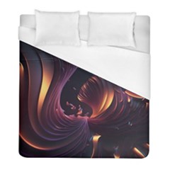 Ai Generated Swirls Space Design Fractal Light 3d Art Pattern Duvet Cover (full/ Double Size) by Ravend