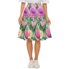 Classic Watercolor Flowers Classic Short Skirt by GardenOfOphir