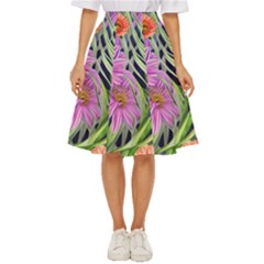 Cheerful Watercolors – Flowers Botanical Classic Short Skirt by GardenOfOphir