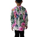 Delightful Watercolor Flowers And Foliage Kids  Hooded Windbreaker View2