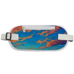 Waves Crashing On The Shore Rounded Waist Pouch by GardenOfOphir