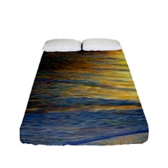 Sunset At The Surf Fitted Sheet (full/ Double Size) by GardenOfOphir