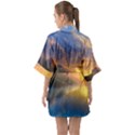 Benevolent Sunset Half Sleeve Satin Kimono  View2