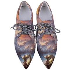 Dusty Sunset Pointed Oxford Shoes by GardenOfOphir