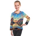 Portentous Sunset Kids  Long Mesh Tee View1