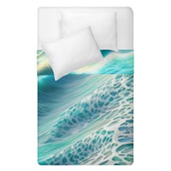 Pastel Beach Wave Duvet Cover Double Side (single Size) by GardenOfOphir