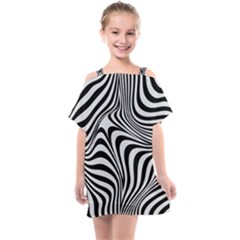 Pattern Geometric Lines Shapes Design Art Kids  One Piece Chiffon Dress by Ravend