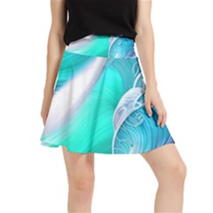 Pastel Simple Wave Waistband Skirt by GardenOfOphir