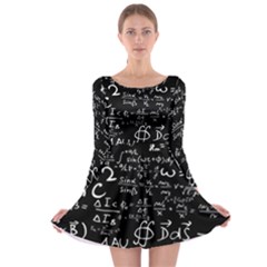 E=mc2 Text Science Albert Einstein Formula Mathematics Physics Long Sleeve Skater Dress by Jancukart