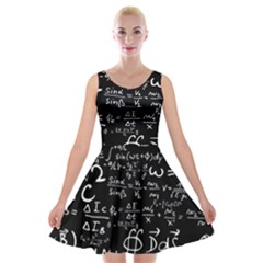 E=mc2 Text Science Albert Einstein Formula Mathematics Physics Velvet Skater Dress by Jancukart