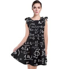 E=mc2 Text Science Albert Einstein Formula Mathematics Physics Tie Up Tunic Dress by Jancukart