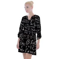 E=mc2 Text Science Albert Einstein Formula Mathematics Physics Open Neck Shift Dress by Jancukart