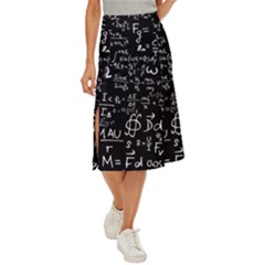 E=mc2 Text Science Albert Einstein Formula Mathematics Physics Midi Panel Skirt by Jancukart