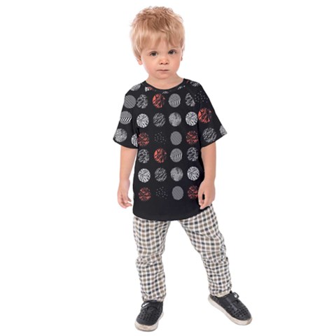 Black And Multicolored Polka Dot Artwork Digital Art Kids  Raglan Tee by Jancukart