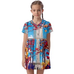 Lighthouse Kids  Asymmetric Collar Dress by artworkshop