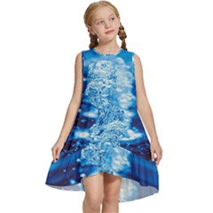 Water Blue Wallpaper Kids  Frill Swing Dress by artworkshop