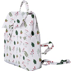 Leaves Mistletoe Plants Winter Buckle Everyday Backpack by Ravend