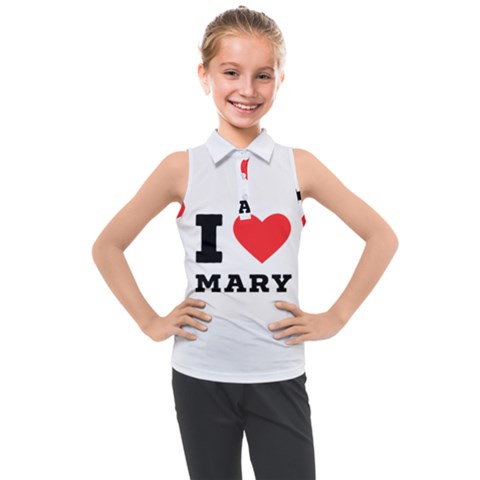 I Love Mary Kids  Sleeveless Polo Tee by ilovewhateva