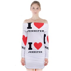 I Love Jennifer  Long Sleeve Off Shoulder Dress by ilovewhateva