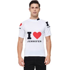 I Love Jennifer  Men s Short Sleeve Rash Guard by ilovewhateva