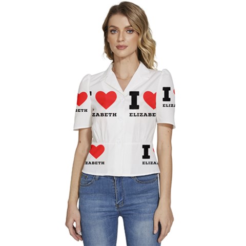 I Love Elizabeth  Puffed Short Sleeve Button Up Jacket by ilovewhateva