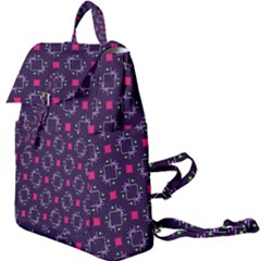 Geometric Pattern Retro Style Background Buckle Everyday Backpack by Ravend