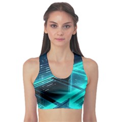 Background Patterns Geometric Glass Mirrors Sports Bra by Ravend