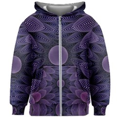 Gometric Shapes Geometric Pattern Purple Background Kids  Zipper Hoodie Without Drawstring by Ravend