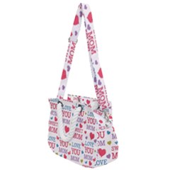 Love Mom Happy Mothers Day I Love Mom Graphic Rope Handles Shoulder Strap Bag by Ravend