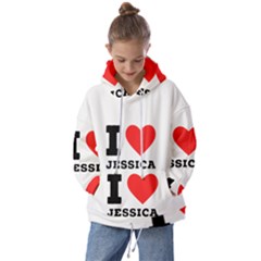 I Love Jessica Kids  Oversized Hoodie by ilovewhateva