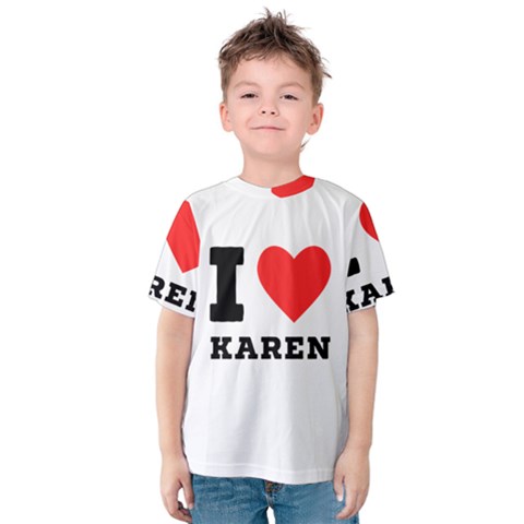 I Love Karen Kids  Cotton Tee by ilovewhateva