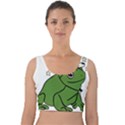 Frog with a cowboy hat Velvet Crop Top View1