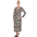 Mystic Geometry Abstract Print Velvet Maxi Wrap Dress View1