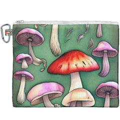 Glamour Mushroom For Enchantment And Bewitchment Canvas Cosmetic Bag (xxxl) by GardenOfOphir