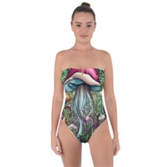 Craft Mushroom Tie Back One Piece Swimsuit by GardenOfOphir