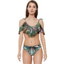 Craft Mushroom Ruffle Edge Tie Up Bikini Set	 View1