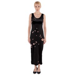 Abstract Rose Gold Glitter Background Fitted Maxi Dress by artworkshop