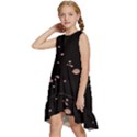 Abstract Rose Gold Glitter Background Kids  Frill Swing Dress View2