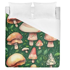 Fantasy Farmcore Farm Mushroom Duvet Cover (queen Size) by GardenOfOphir