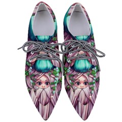 Witchy Forest Mushrooms Pointed Oxford Shoes by GardenOfOphir