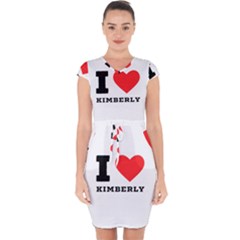 I Love Kimberly Capsleeve Drawstring Dress  by ilovewhateva