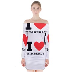 I Love Kimberly Long Sleeve Off Shoulder Dress by ilovewhateva