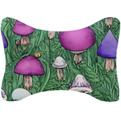 Woodsy Pottery Forest Mushroom Foraging Seat Head Rest Cushion by GardenOfOphir