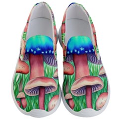 Light And Airy Mushroom Witch Artwork Men s Lightweight Slip Ons by GardenOfOphir