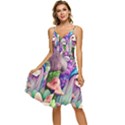 Fantasy Mushrooms Sleeveless Tie Front Chiffon Dress View1