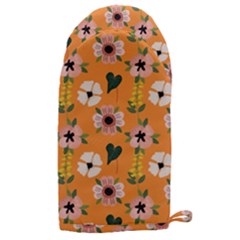 Flower Orange Pattern Floral Microwave Oven Glove by Dutashop