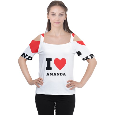 I Love Amanda Cutout Shoulder Tee by ilovewhateva