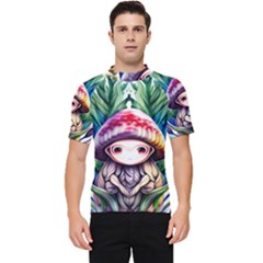 Fantasy Mushroom Forest Men s Short Sleeve Rash Guard by GardenOfOphir